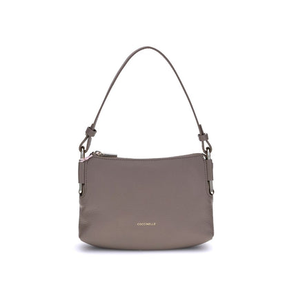Coccinelle Gray Calf Leather Bos Taurus Shoulder Bag Coccinelle