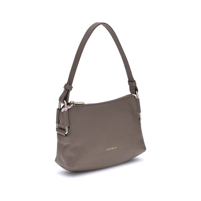 Coccinelle Gray Calf Leather Bos Taurus Shoulder Bag Coccinelle