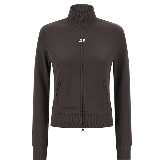 Courrèges Gray Polyester Sweatshirt