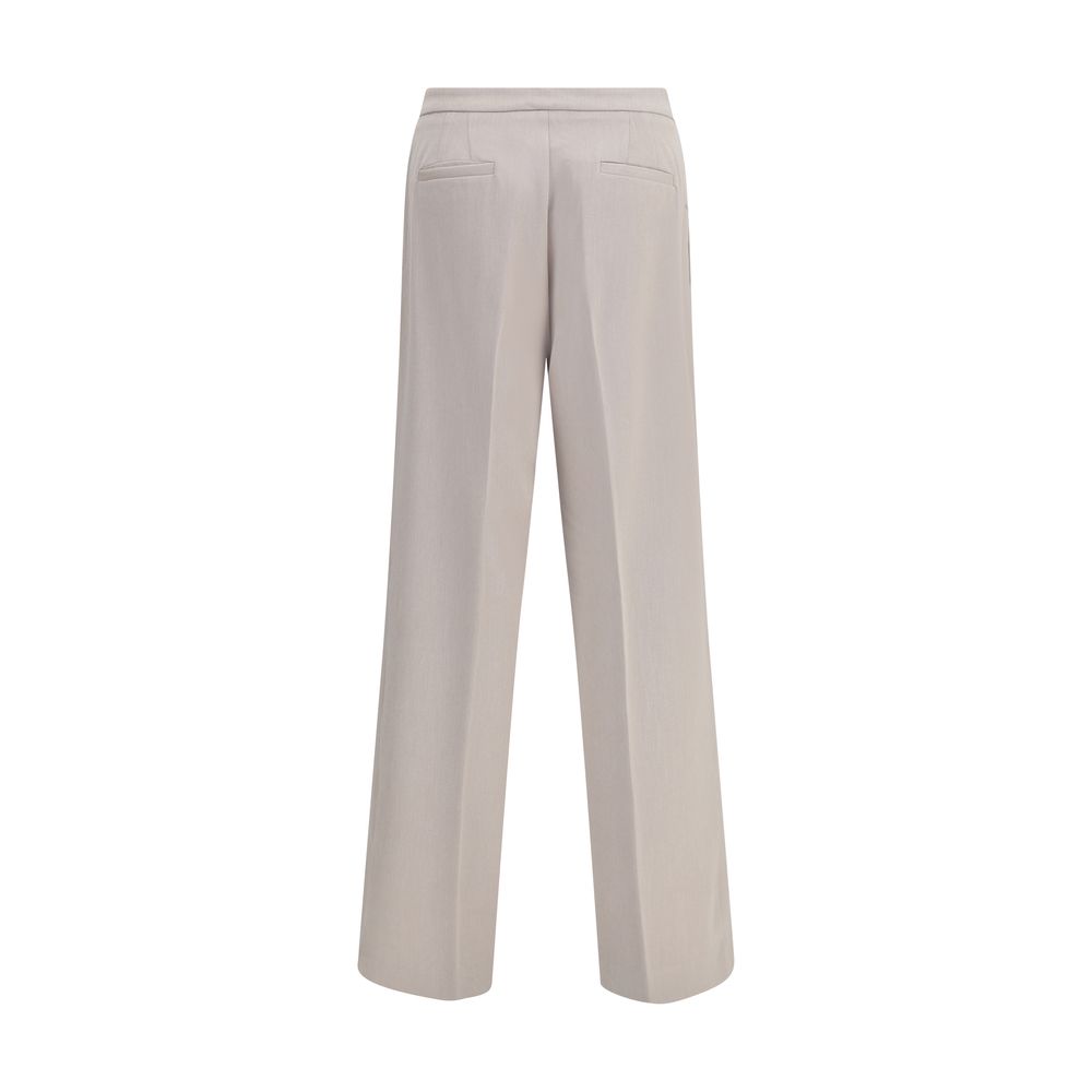 Cruna Beige Polyester Casual Pants Cruna
