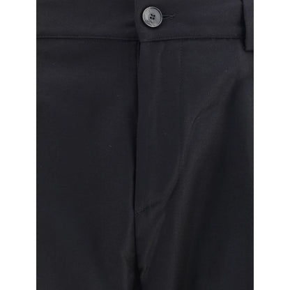 Cruna Black Fleece Wool Dress Pants Cruna