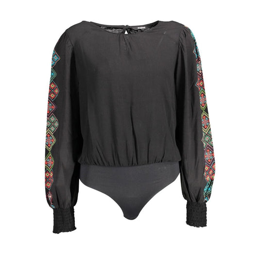 Desigual Black Viscosa Women Bodysuit Desigual