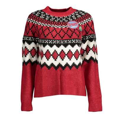 Desigual Red Polyester Women Sweater Desigual