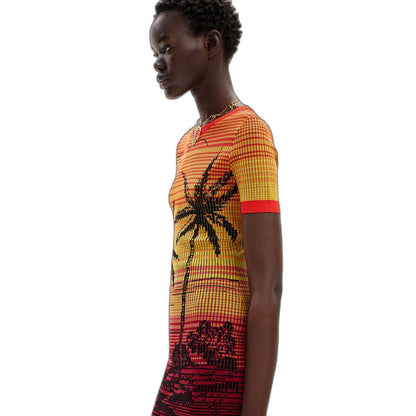 Desigual Red Viscose Midi Dress Desigual