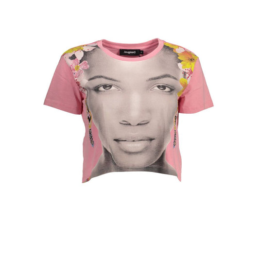 Desigual Rosa Cotton Women T-Shirt Desigual