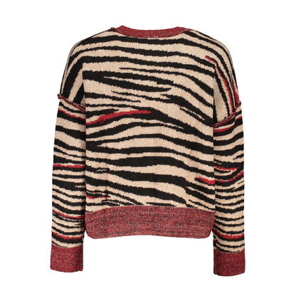 Desigual Rosso Polyester Women Sweater Turtleneck