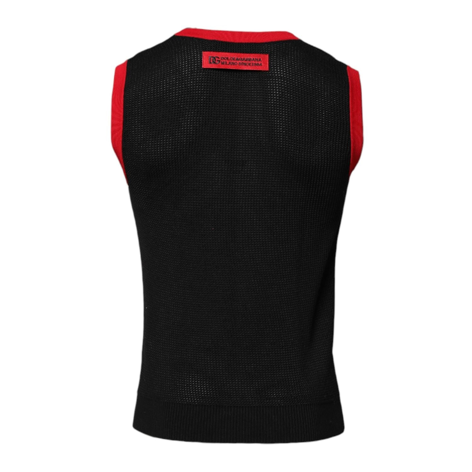 Dolce & Gabbana Black Cotton Slim Fit Round Neck T-shirt