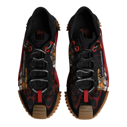 Dolce & Gabbana Black Logo Low Top NS1 Men Sneakers