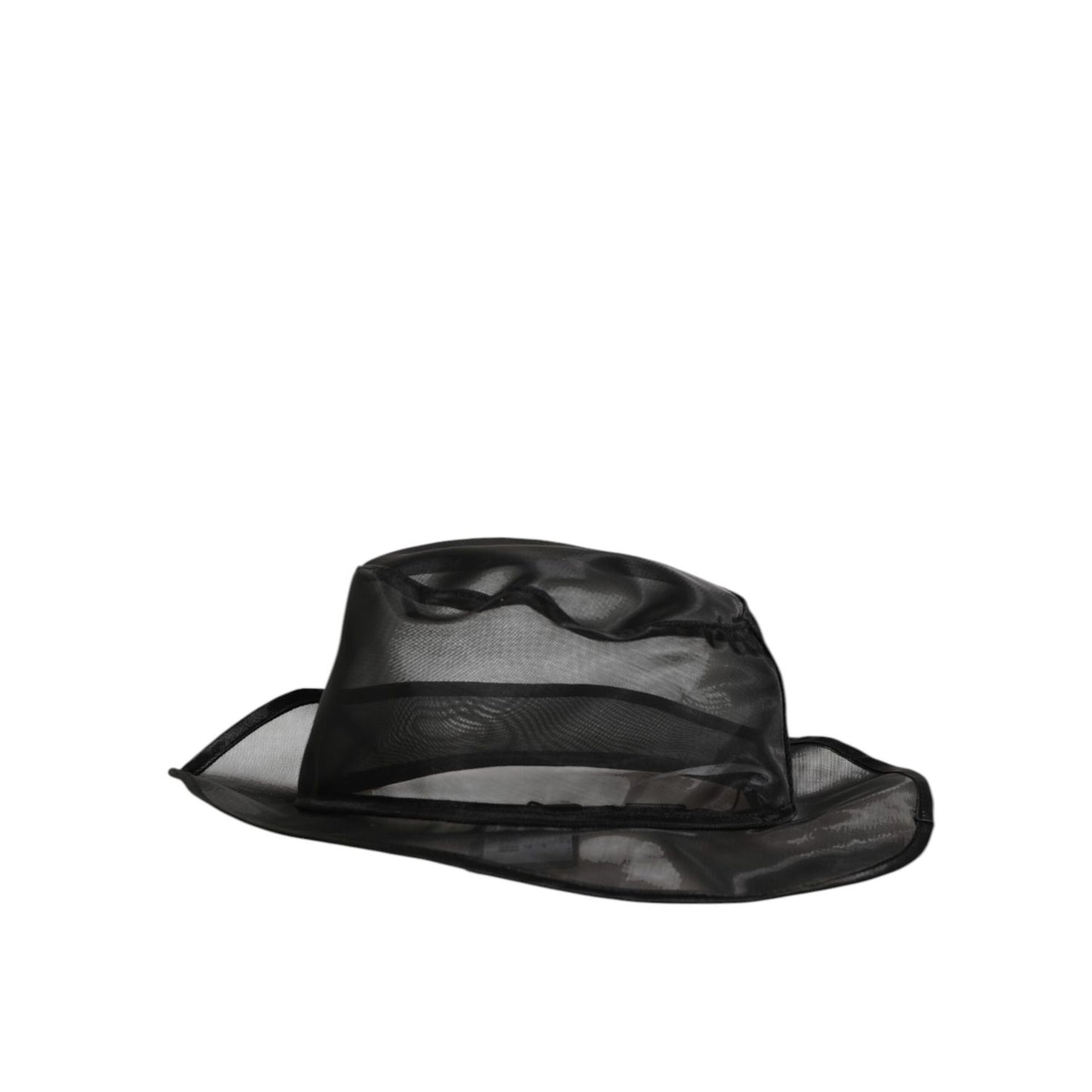 Dolce & Gabbana Black Silk Mesh Bucket Men Fisherman Cap Hat