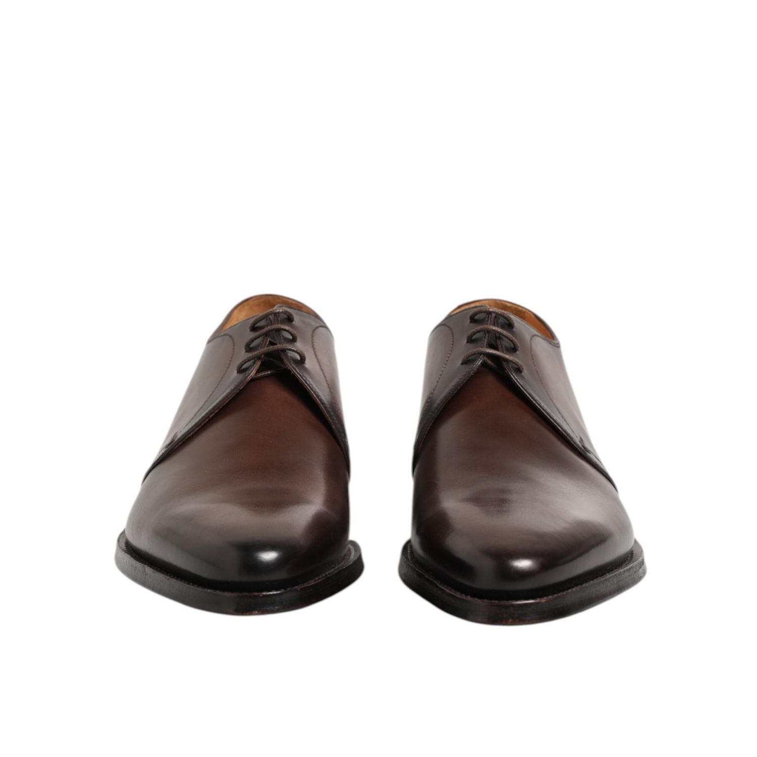 Dolce & Gabbana Brown Leather Lace Up Dress Men Derby Shoes