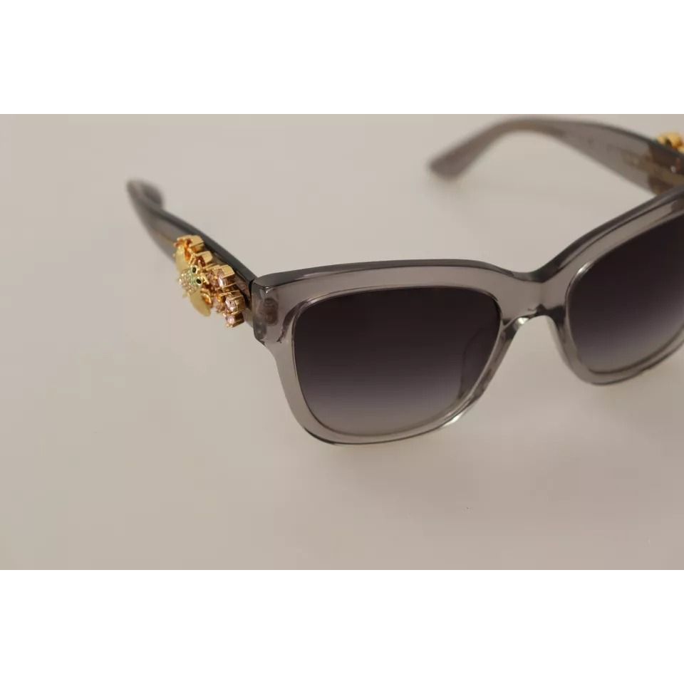 Dolce & Gabbana DG 4247-B-F Clear Embellished Crystal Acetate Sunglasses