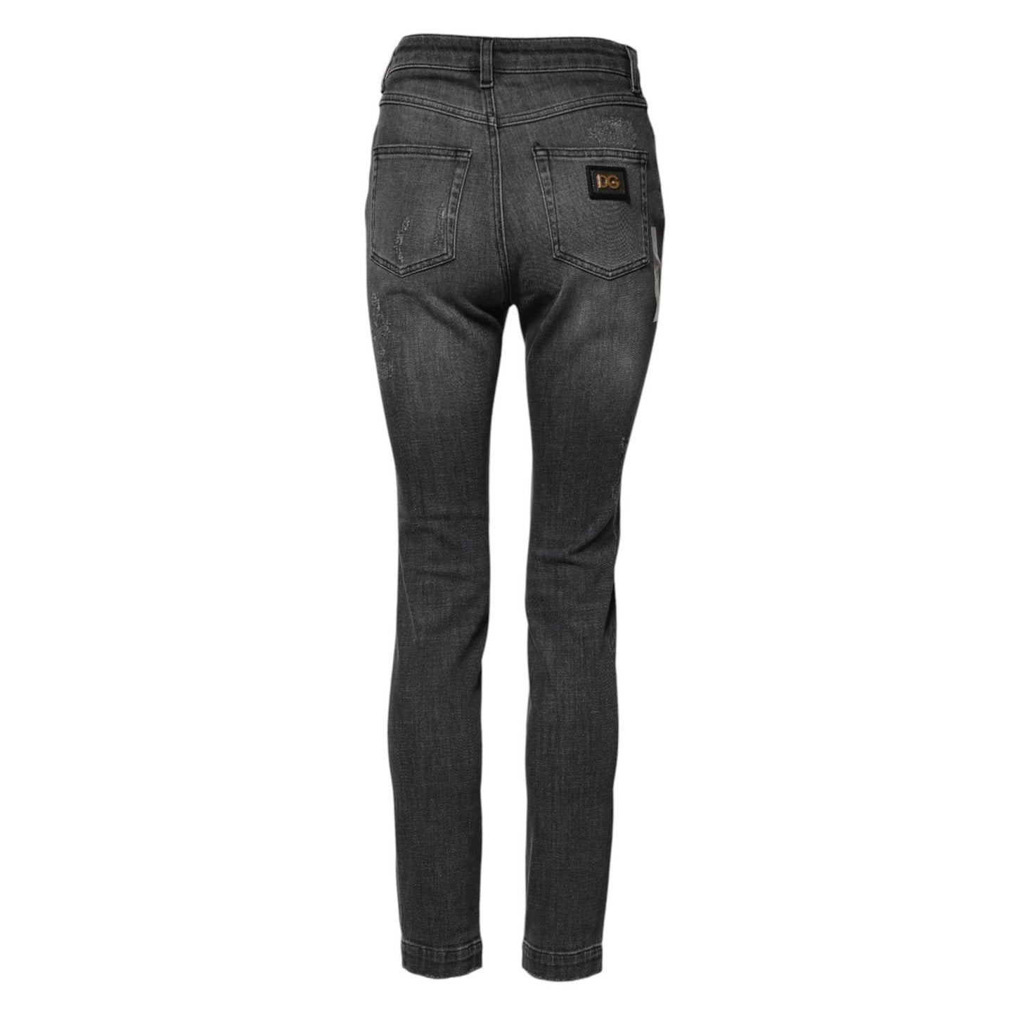 Dolce & Gabbana Dark Gray AUDREY Cotton Skinny Denim Jeans