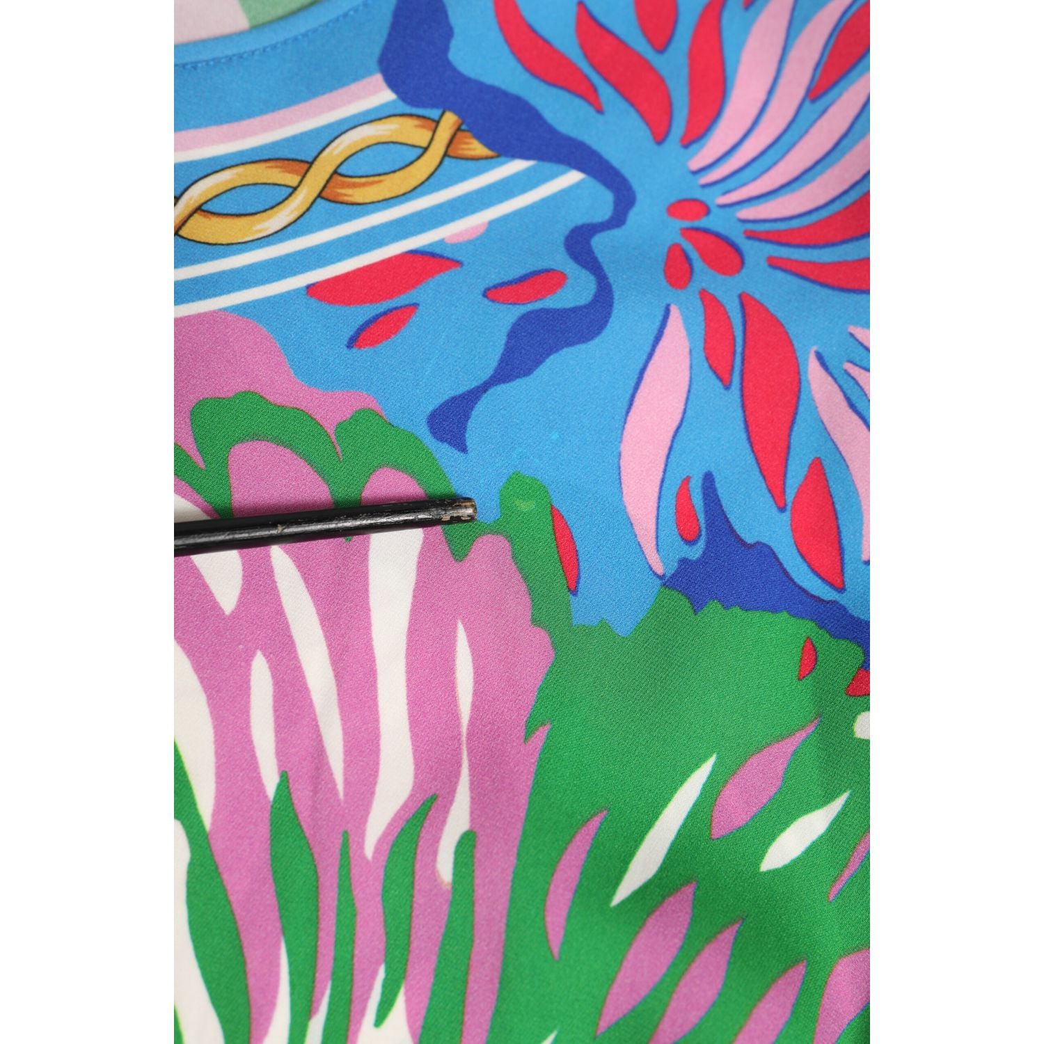 Dolce & Gabbana Multicolor Floral Print Silk Blouse Tunic Top