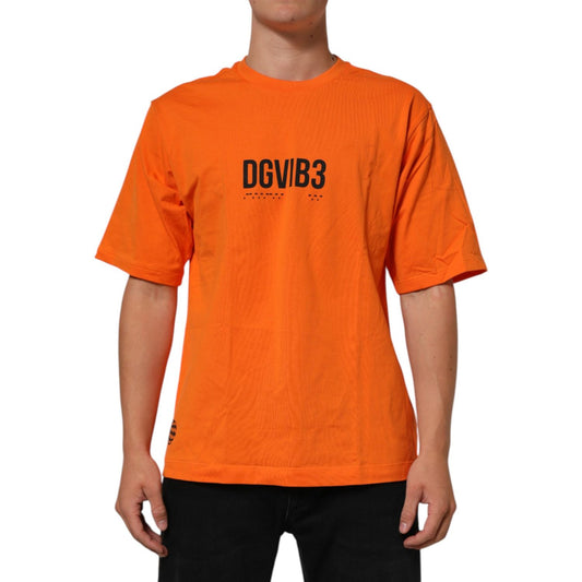 Dolce & Gabbana Orange DGVIB3 Crew Neck Short Sleeves T-shirt
