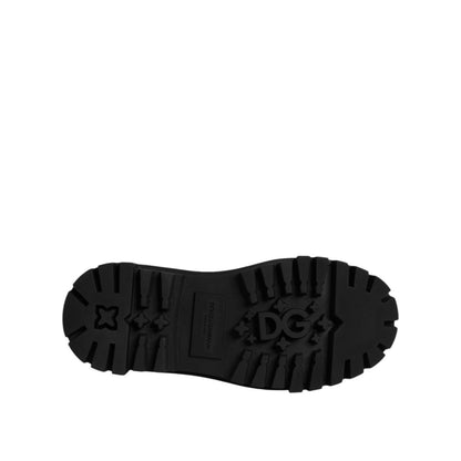 Dolce & Gabbana Red Leather Lace Up Trekking Dress Shoes