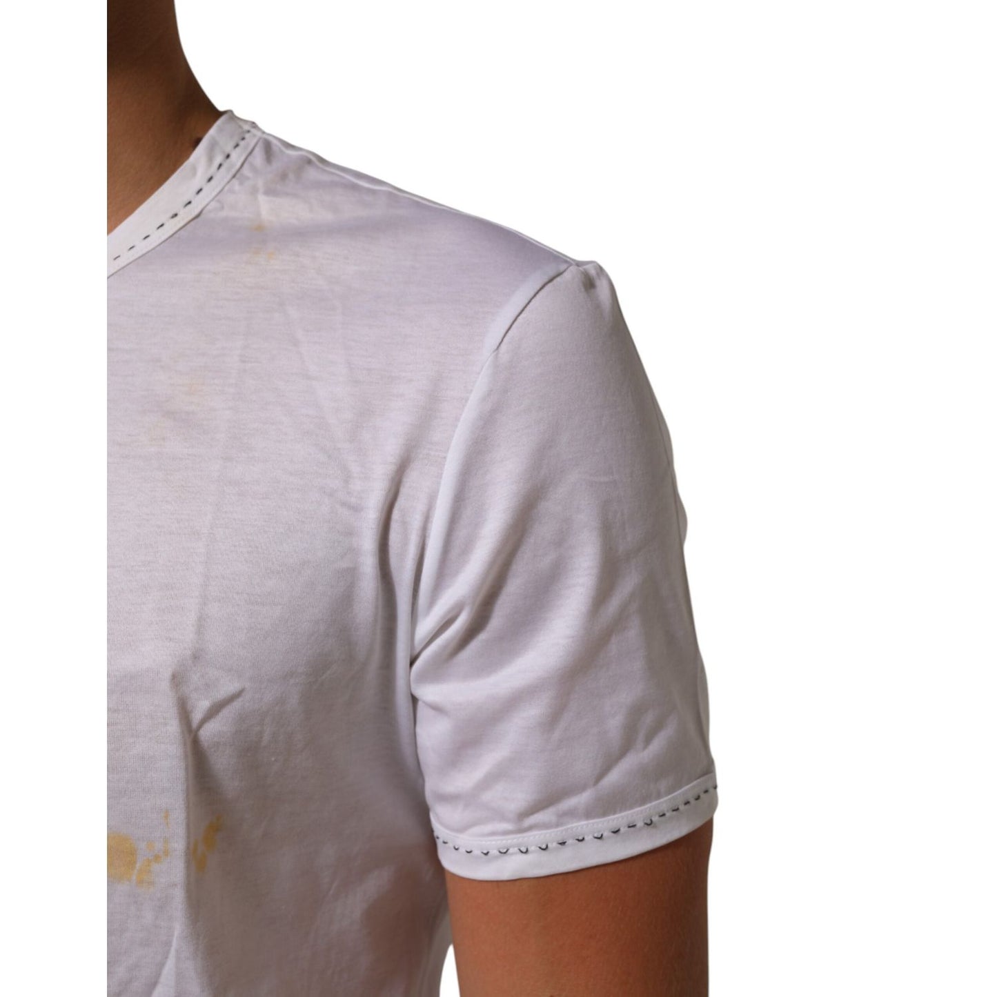 Dolce & Gabbana White Cotton Crew Neck Underwear Tee T-shirt