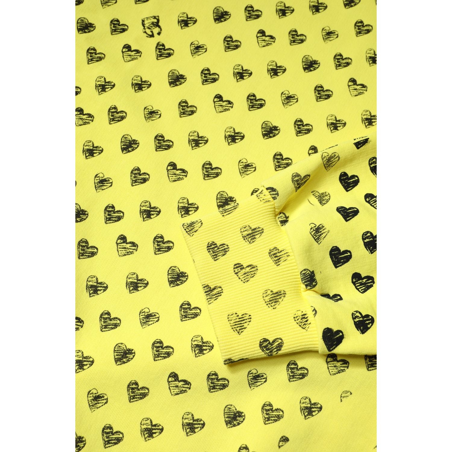 Dolce & Gabbana Yellow Heart Crew Neck Men Pullover Sweater