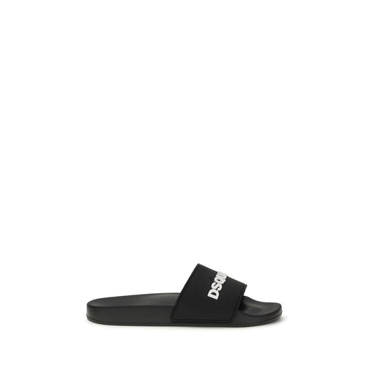 Dsquared² Black Rubber Sandals 1728,72470364320,Black,Dsquared²,EU41/US8,Men,New with tags,Sandals - Shoes,Shoes