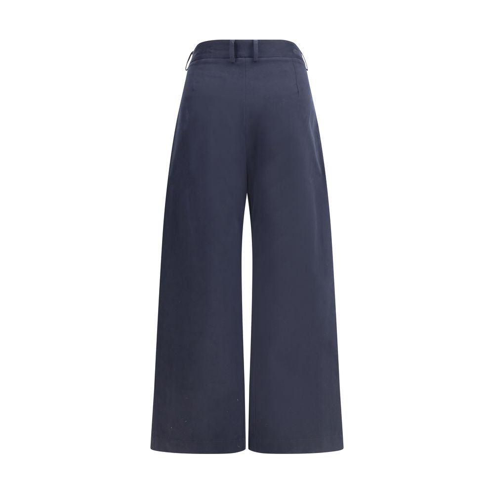 Ella Blue Cotton Casual Pants Ella