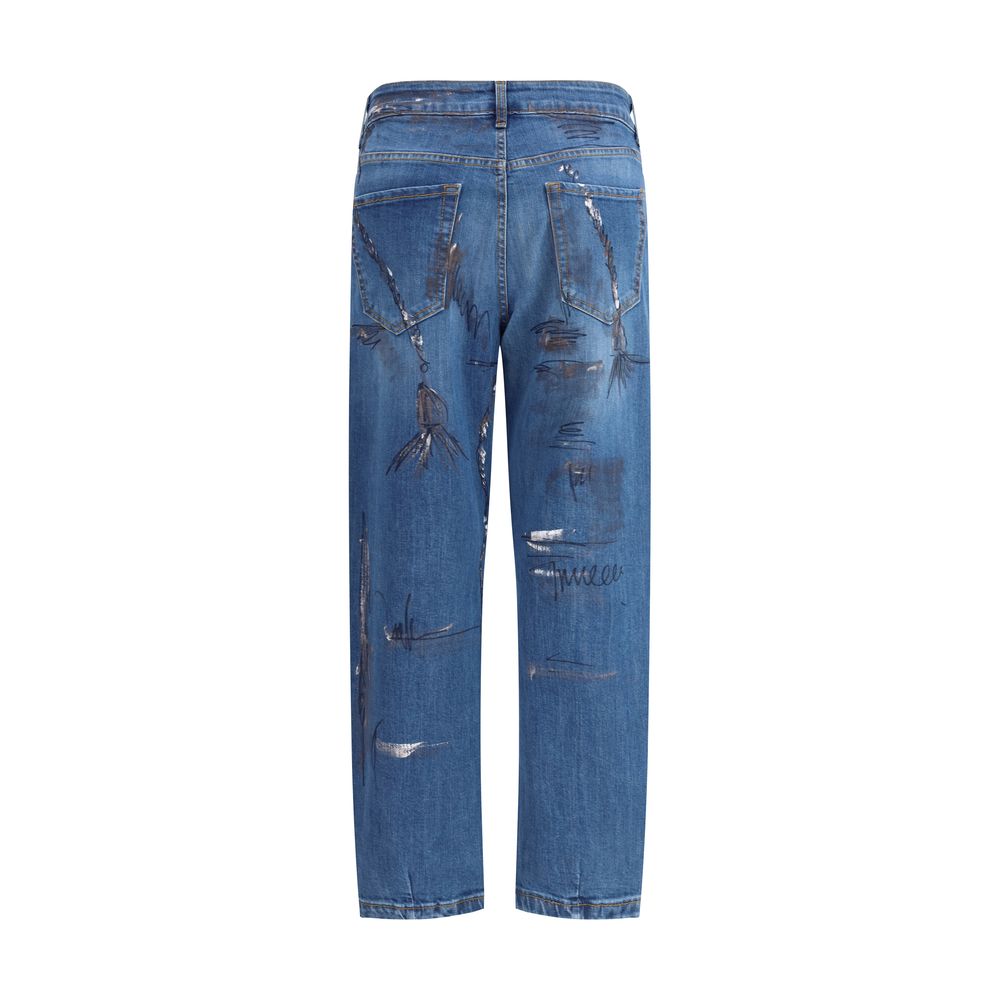 Ella Blue Cotton Slim Fit Jeans Ella
