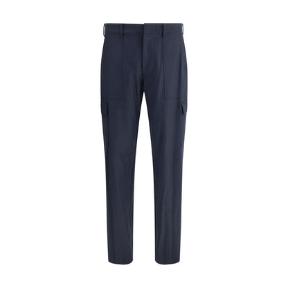 Etro Blue Wool Cargo Pants Etro