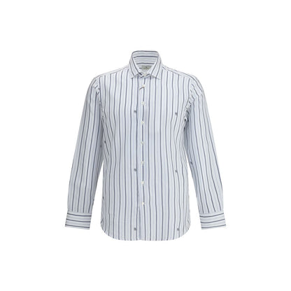 Etro White Cotton Pattern Shirt Etro