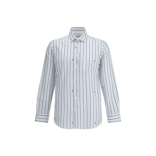 Etro White Cotton Pattern Shirt Etro