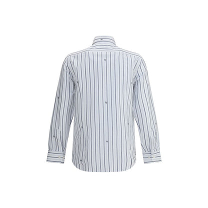 Etro White Cotton Pattern Shirt Etro