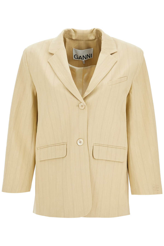 Ganni striped boxy blazer Jackets Ganni