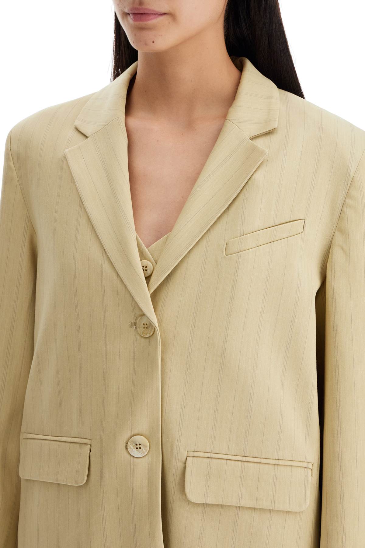 Ganni striped boxy blazer Jackets Ganni