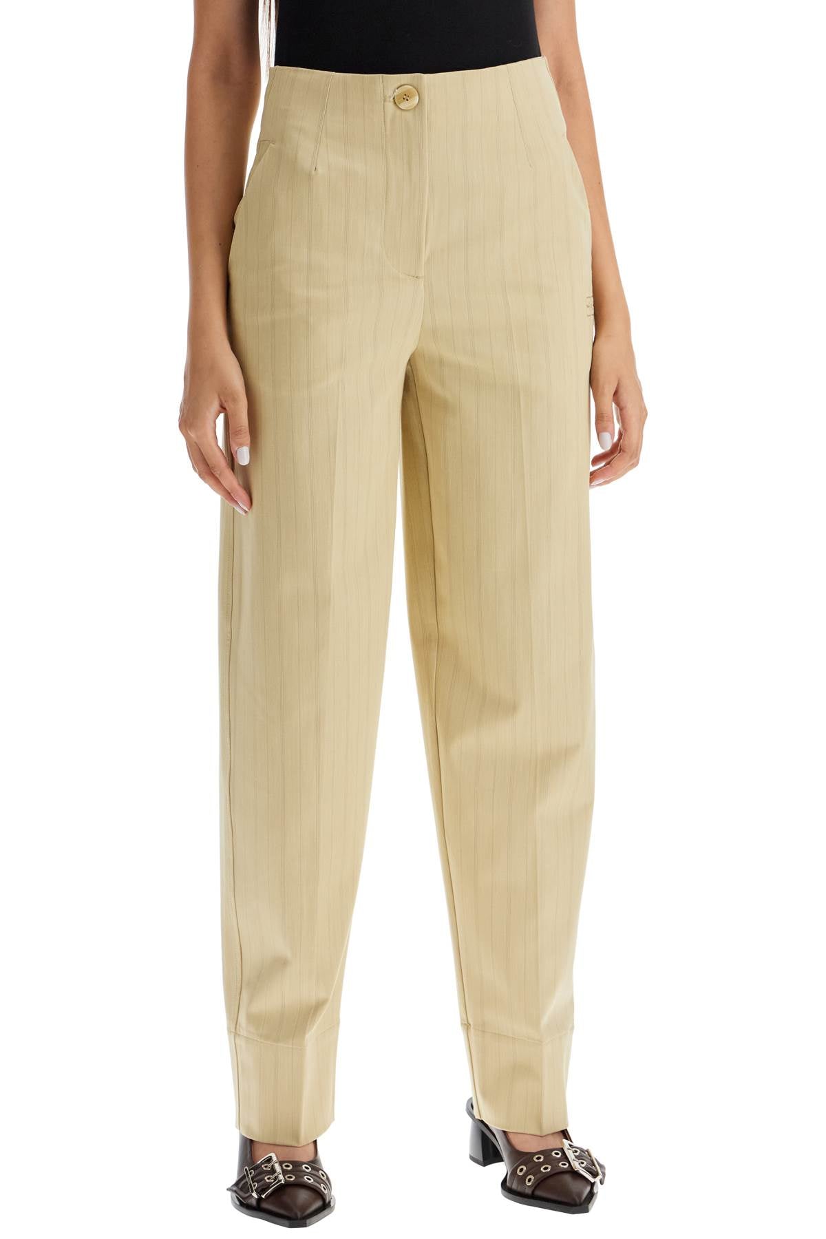 Ganni striped tapered trousers Trousers Ganni