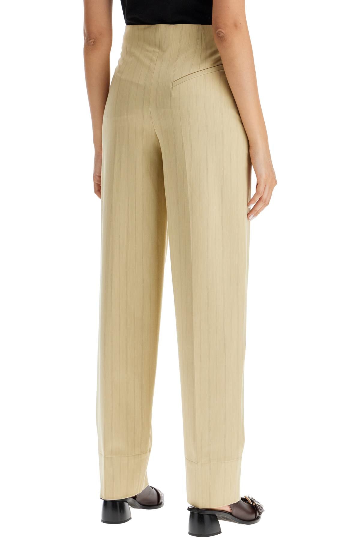 Ganni striped tapered trousers Trousers Ganni