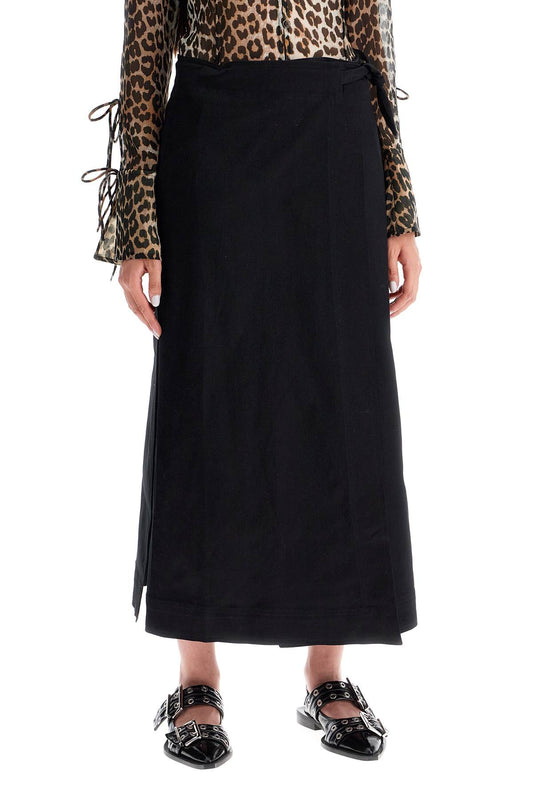 Ganni long wrap skirt with pockets Skirts Ganni