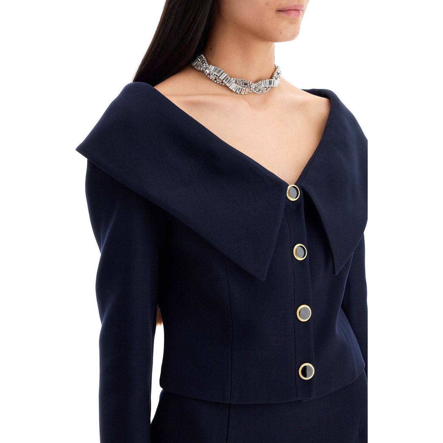 Alessandra Rich 'off-shoulder virgin wool Jackets Alessandra Rich