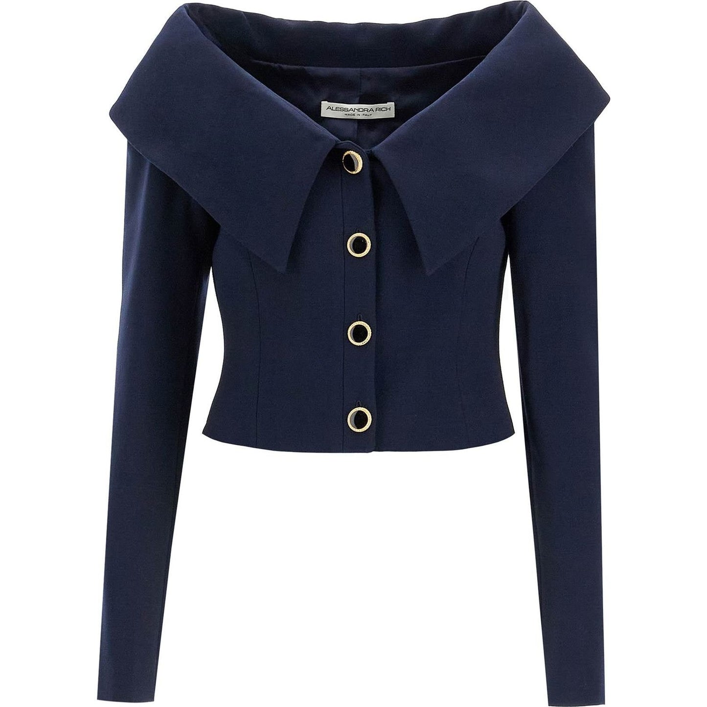 Alessandra Rich 'off-shoulder virgin wool Jackets Alessandra Rich