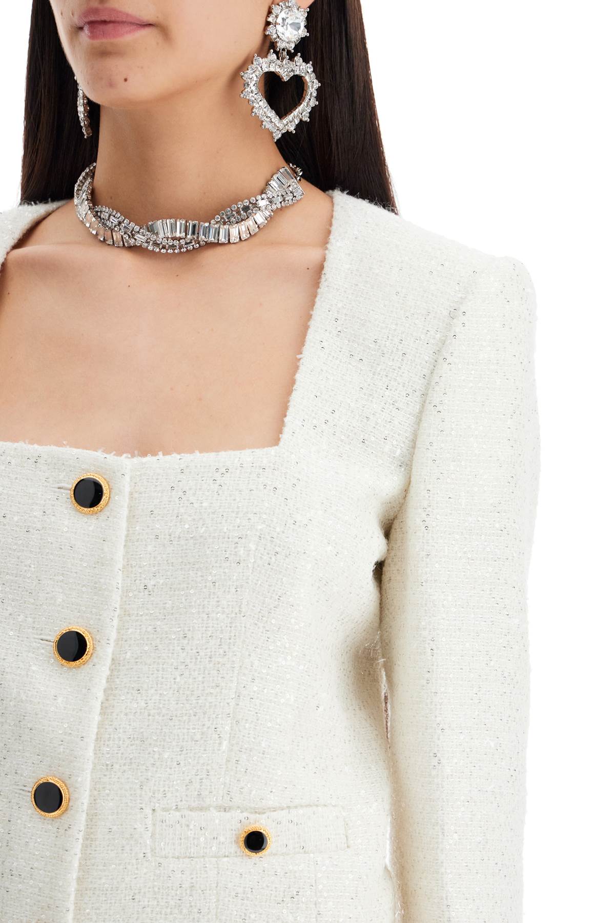 Alessandra Rich tweed jacket with sequins embell Jackets Alessandra Rich