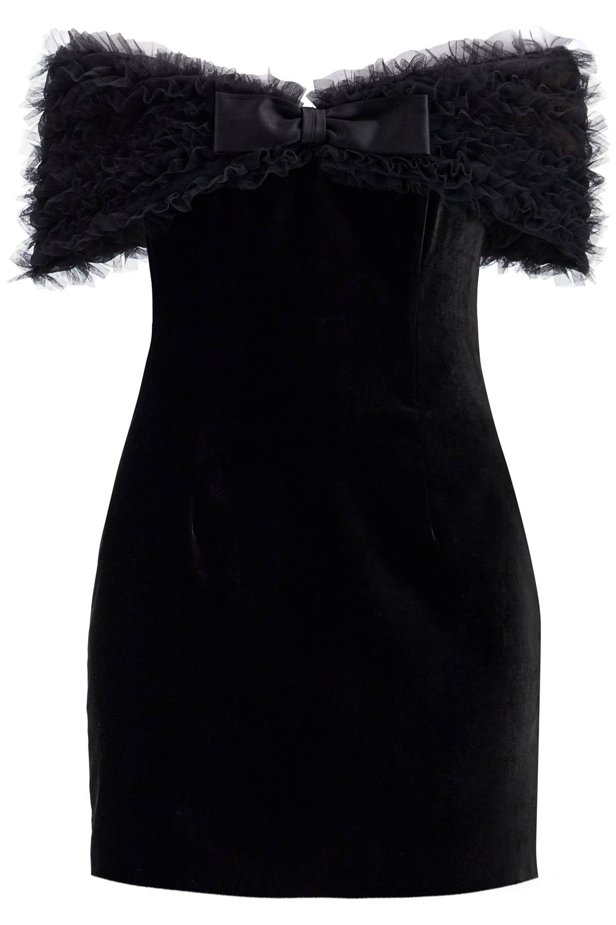 Alessandra Rich velvet off-shoulder mini dress Dresses Alessandra Rich