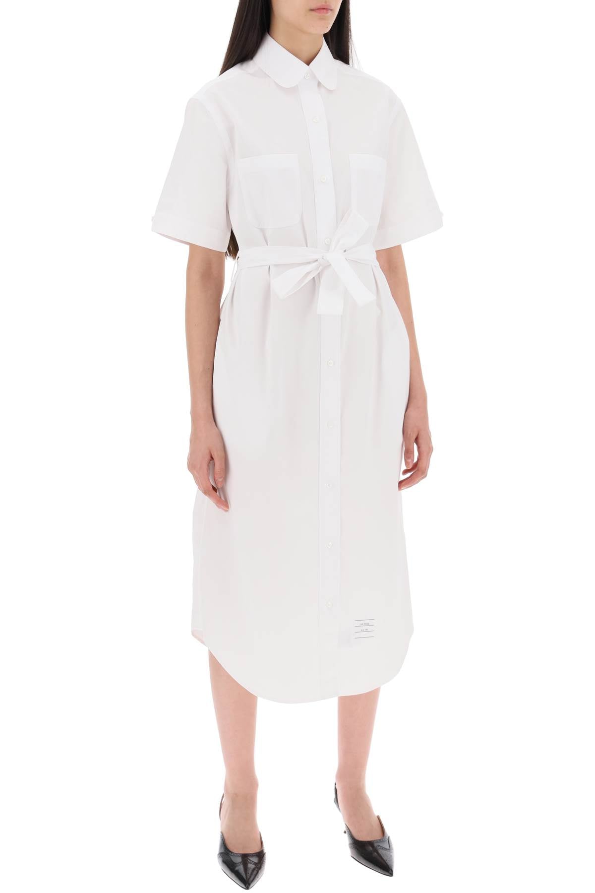 Thom Browne midi blouse with belt Dresses Thom Browne