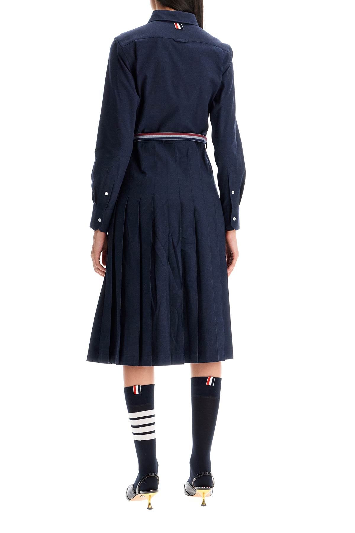 Thom Browne midi shirt dress with belt Dresses Thom Browne