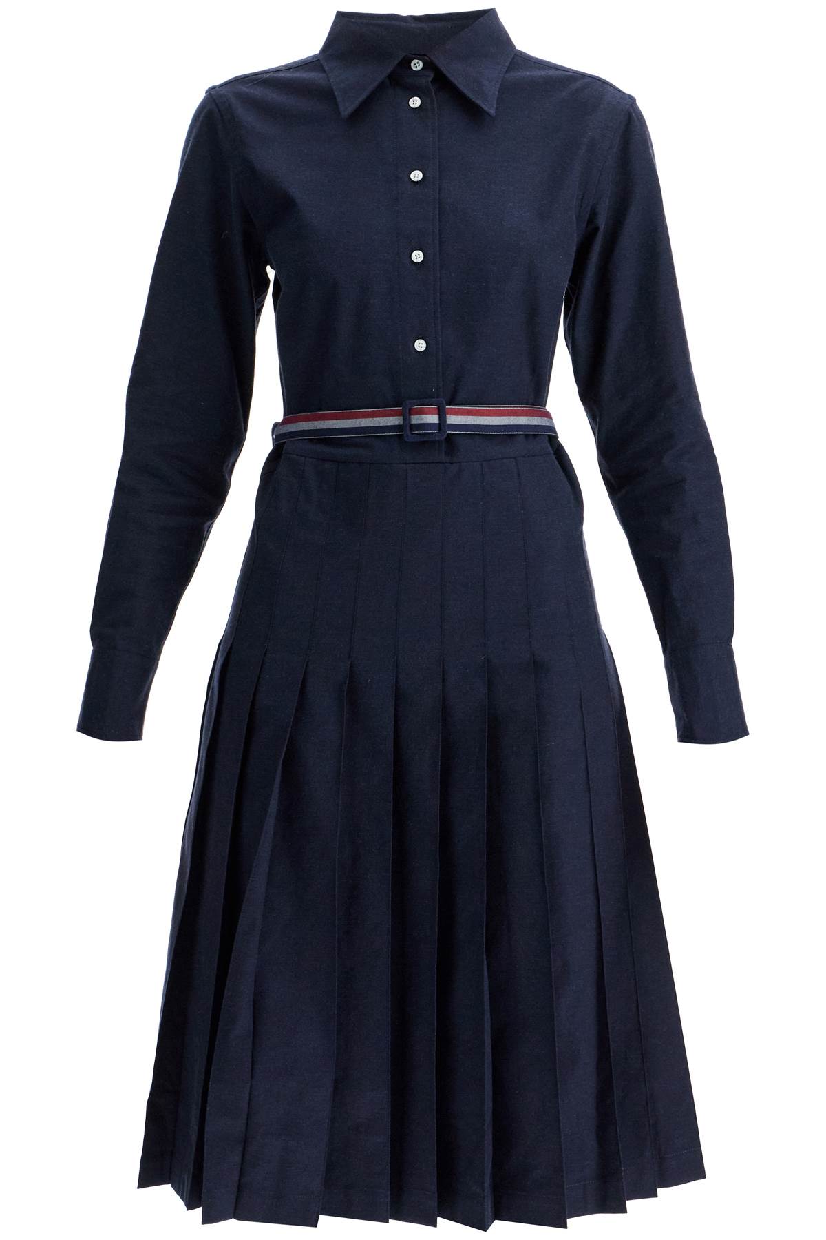 Thom Browne midi shirt dress with belt Dresses Thom Browne