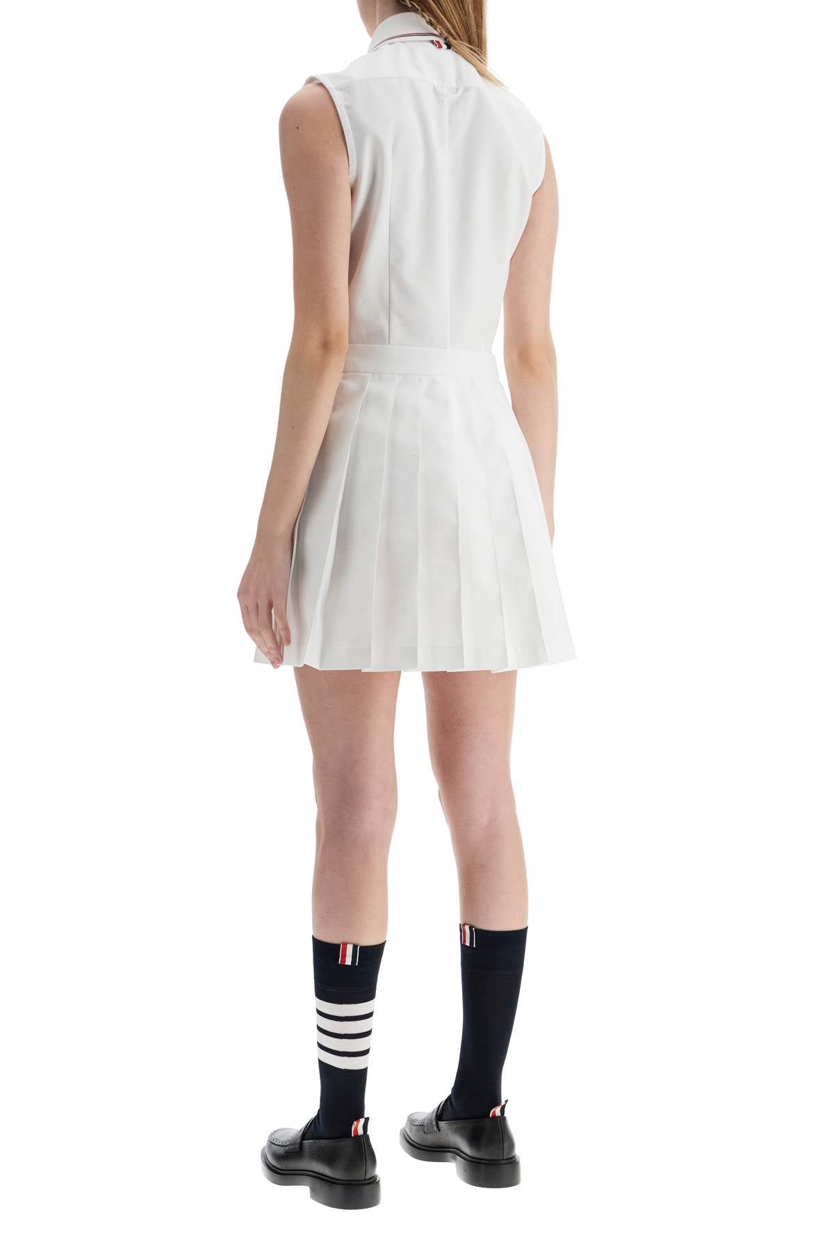 Thom Browne white pleated cotton dress for women Dresses Thom Browne