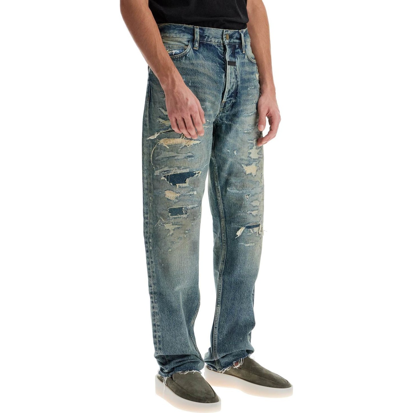 Fear Of God distressed straight cut jeans with a Jeans Fear Of God