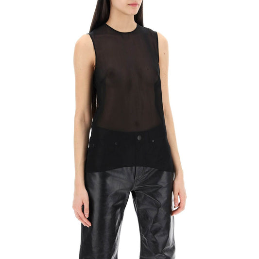 Ami Alexandre Matiussi sleeveless silk top Topwear Ami Alexandre Matiussi