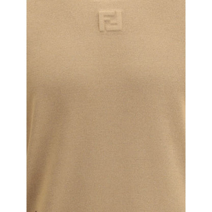 Fendi Beige Fleece Wool Sweatshirt Fendi