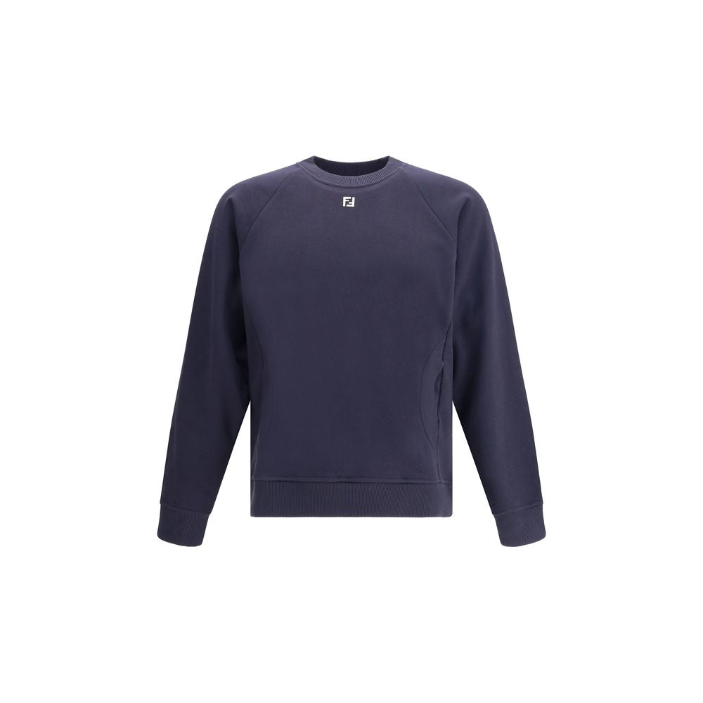 Fendi Blue Cotton Sweatshirt