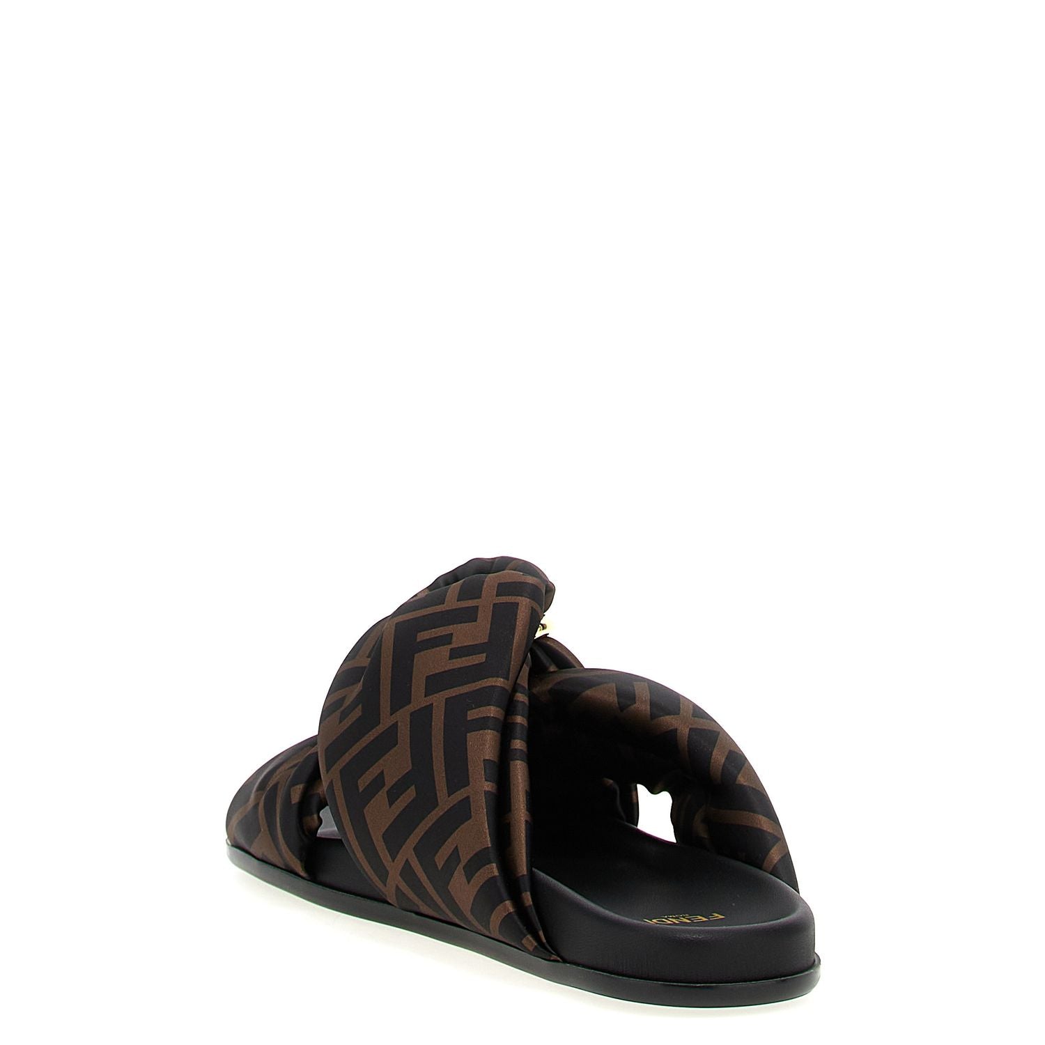 Fendi Brown Polyester Slides