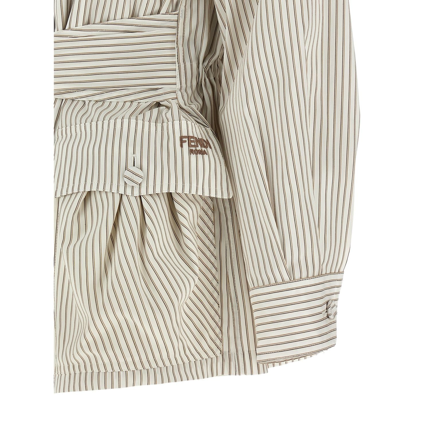 Fendi White Cotton Shell Jacket