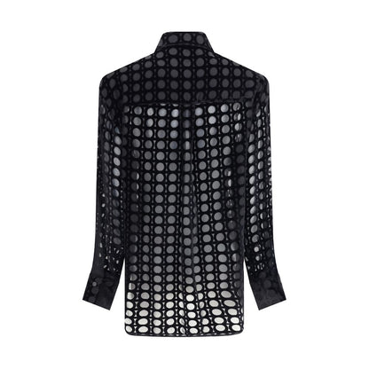 Ferragamo Black Silk Pattern Shirt Ferragamo