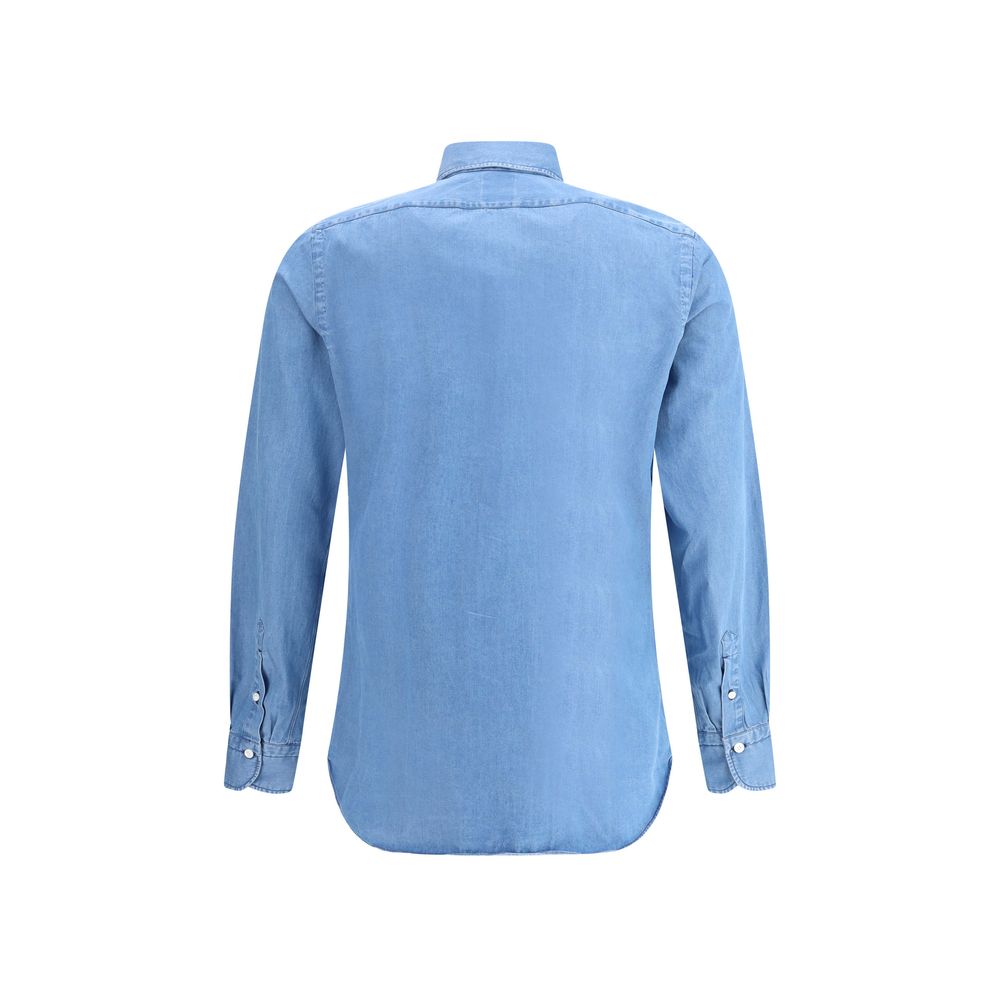 Finamore Blue Denim Shirt Finamore