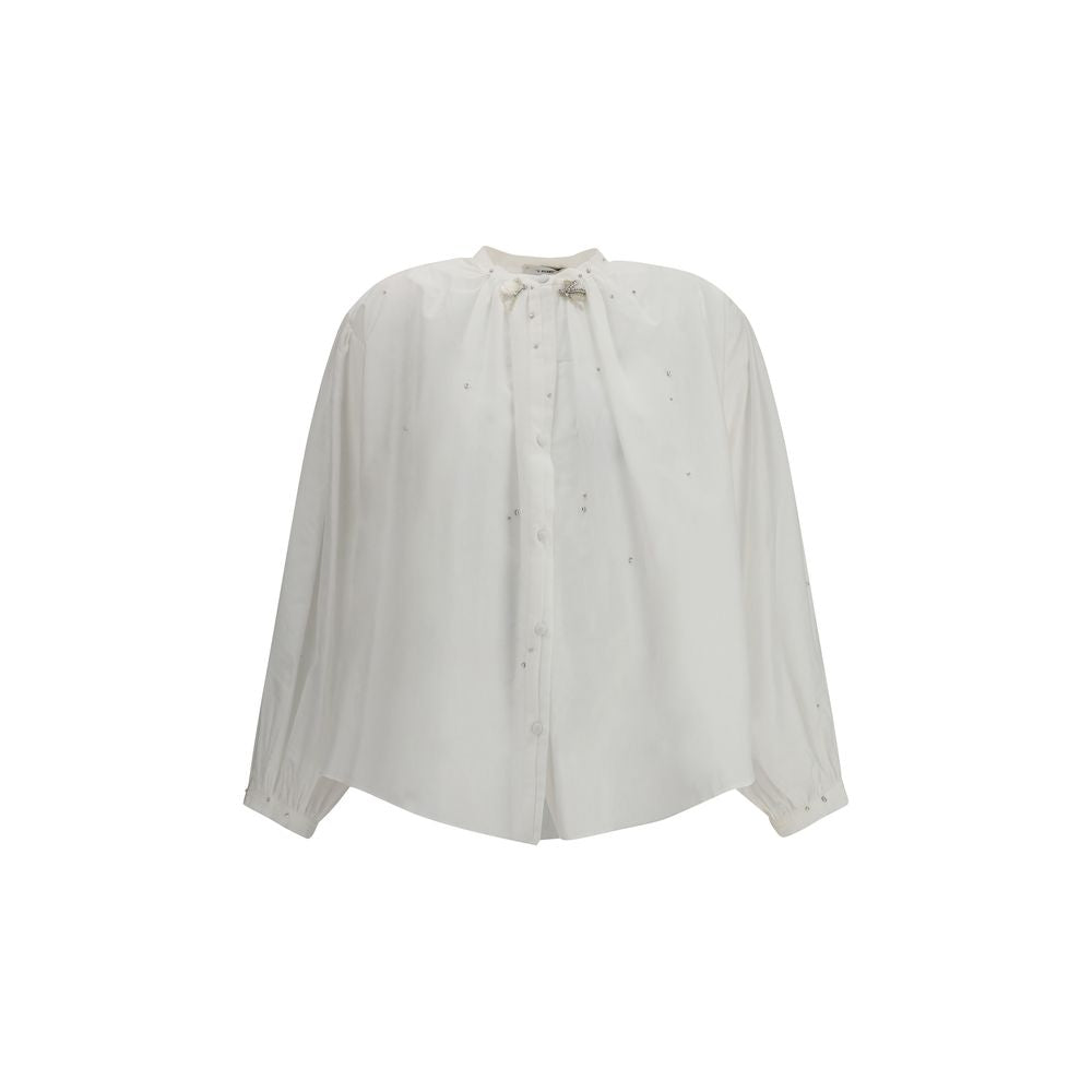 Forte_Forte White Cotton Blouse Forte_Forte